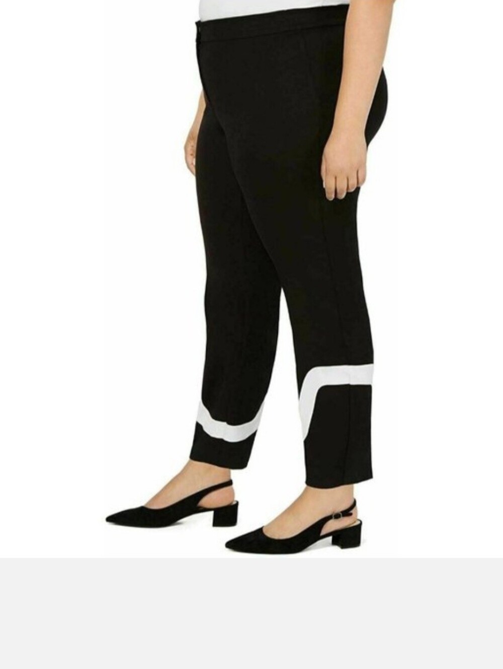 Alfani Black and White Skinny Leg Comfort Waist Ankle Pants Size 16W NWT